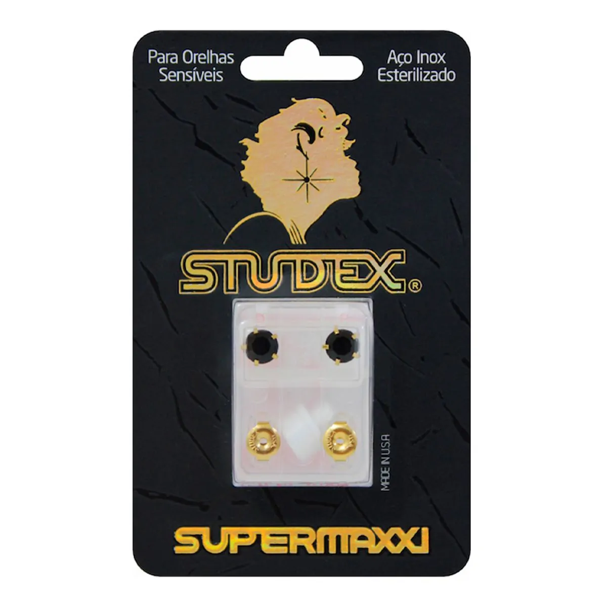 Brinco Antialérgico Studex Dourado