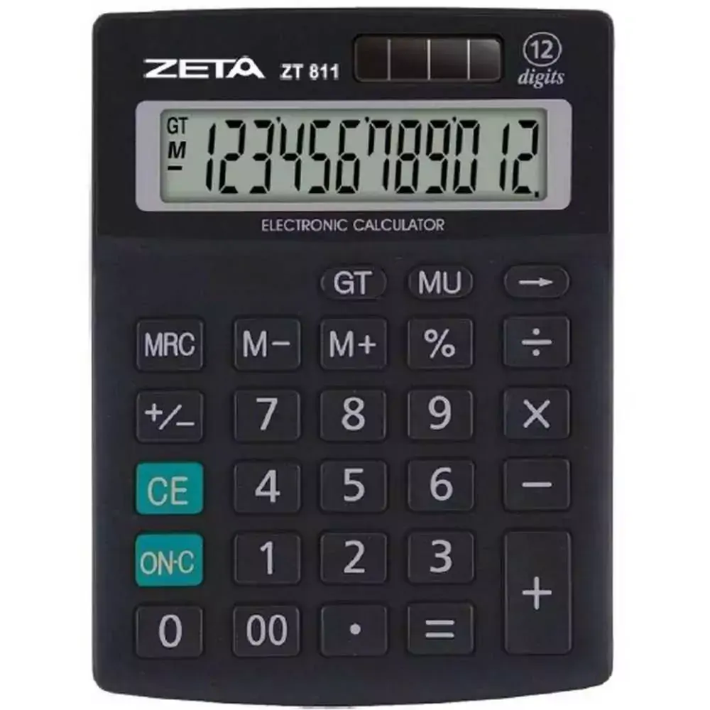 CALCULADORA DE MESA 12 DIG ZT811 ZETA/DTC