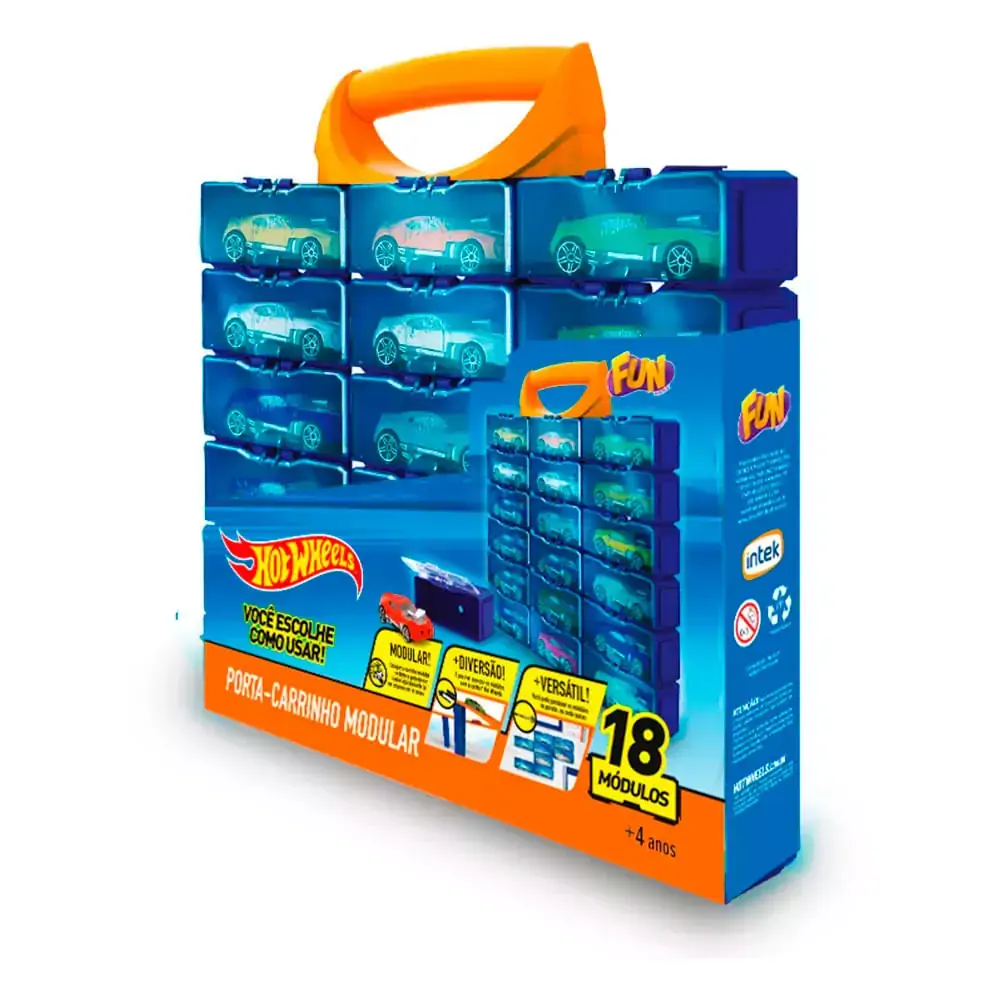 Maleta Mattel Hot Wheels Porta Carrinhos C/18 Ref.82664 Un