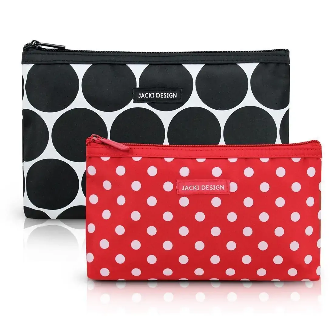 Kit De Necessaire Jacki Design C/2 Pecas Preto Dots 1un