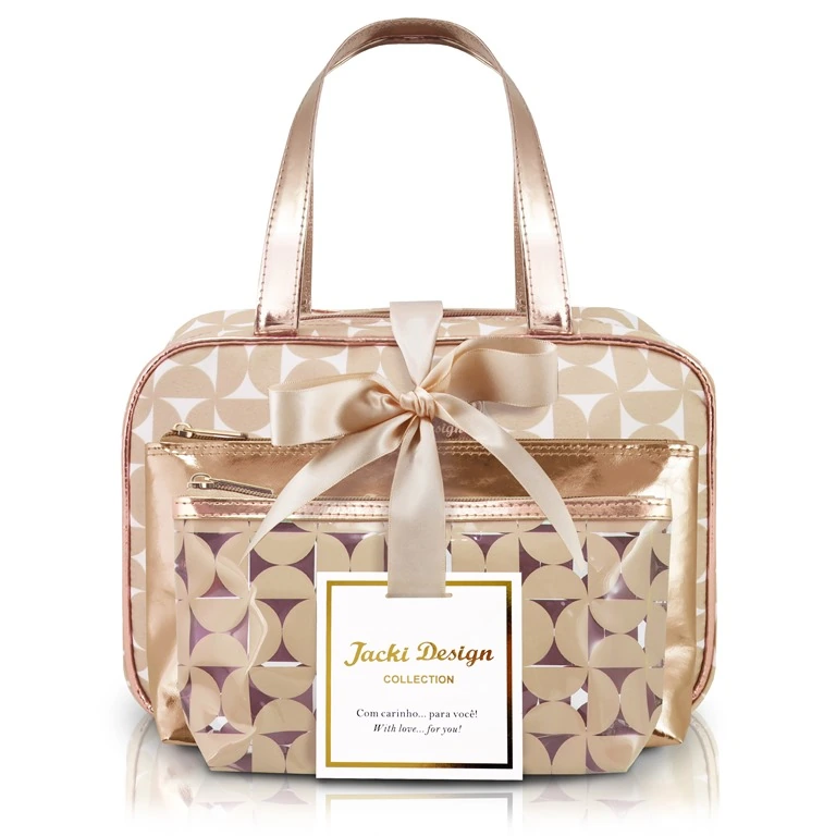 Necessaire Jack Designer Envelope Glitz Dourada 1un