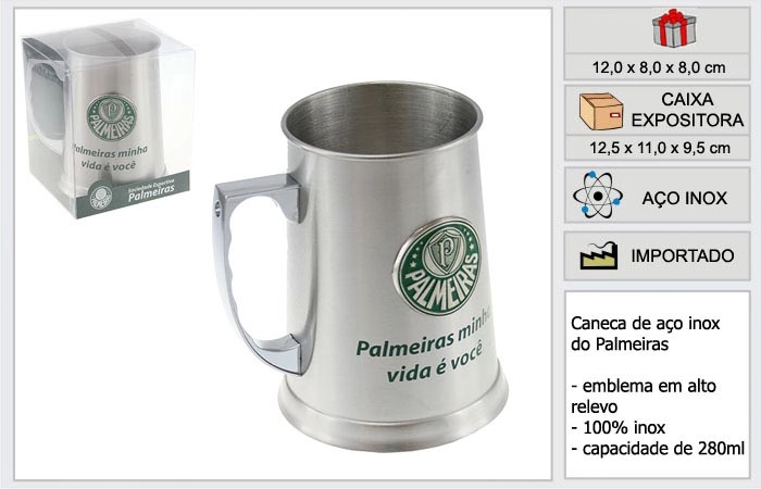 Caneca Ravi Inox Palmeiras Yh Fp021 3