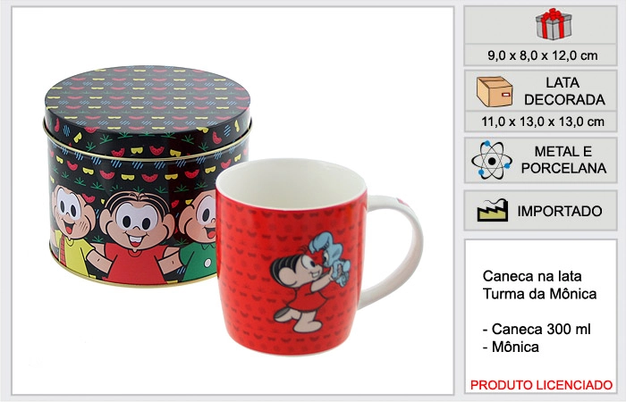 Caneca Ravi Porcelana Lata Monica