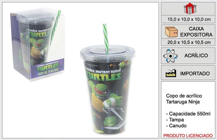 Copo Plastico Ravi Tartarugas Ninja Nt2