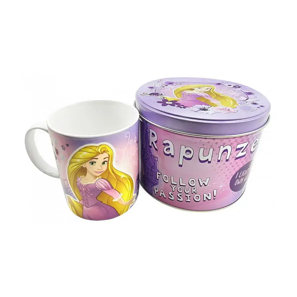 Caneca Ravi Porcelana Lata Rapunzel