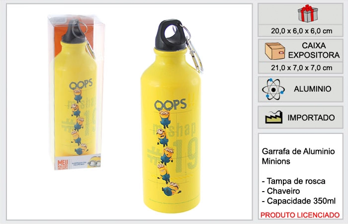 Garrafa Ravi Aluminio Minion Mn8