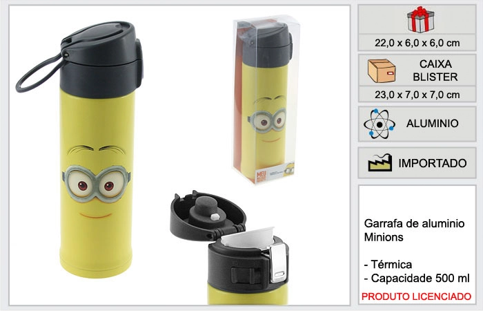 Garrafa Ravi Aluminio Minion Mn5
