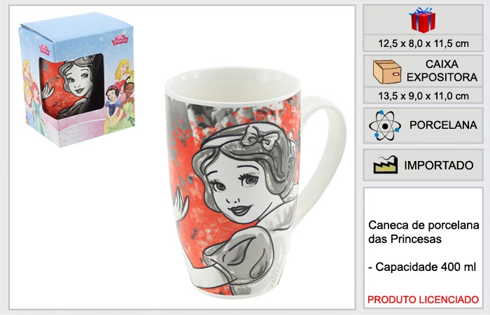 Caneca Ravi Porcelana Caixa Princesas Ps4