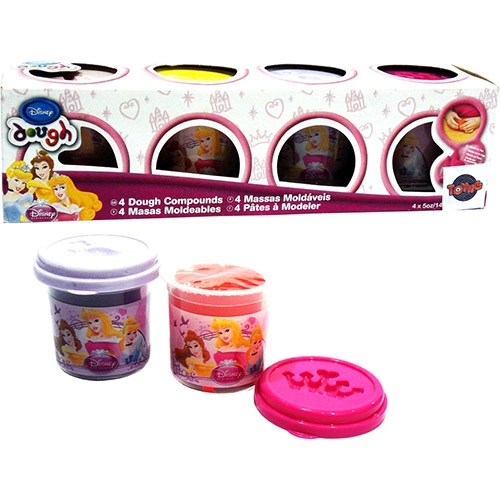 Kit Massinha De Modelar 4 Peças Princesas Disney