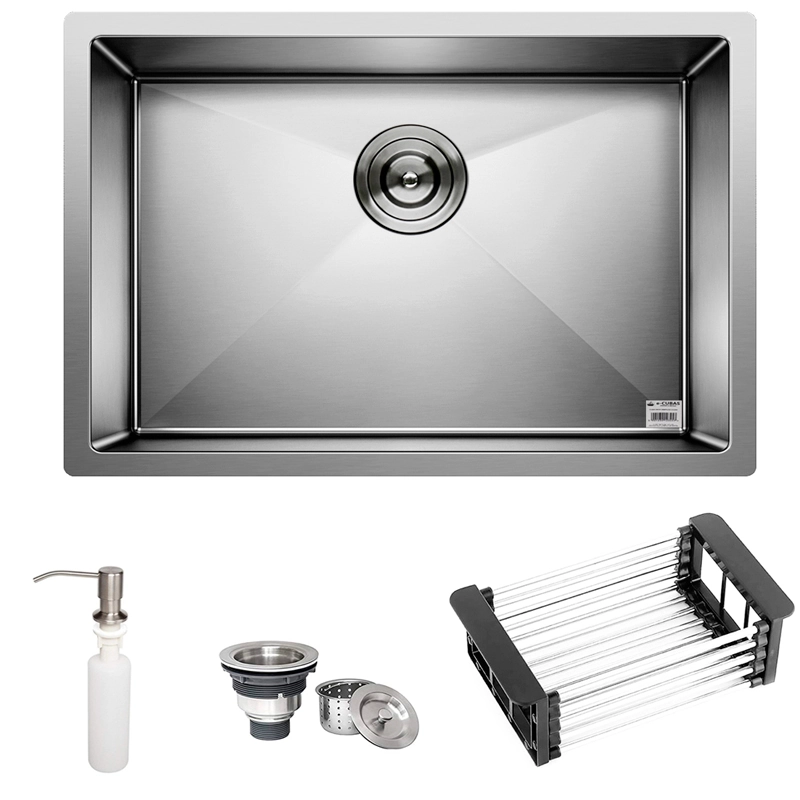 Cuba Quadrada Inox 304 Cozinha Pia Embutir Sobrepor Gourmet 60x40 Premium Com Acessórios