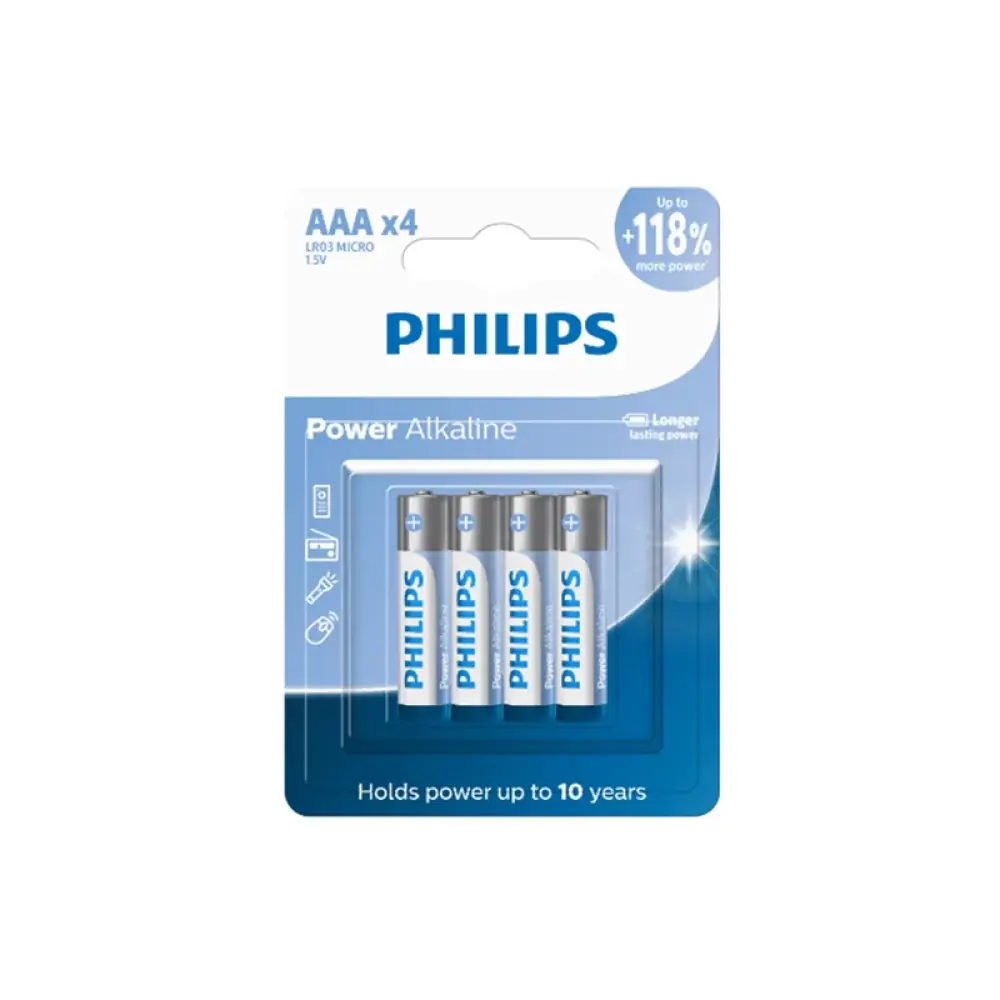 Pilha Philips Alcalina Aaa 1.5v C/04