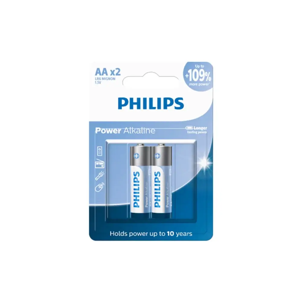 Pilha Philips Alcalina Aa 1.5v C/02