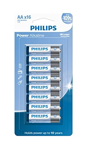 Pilha Alcalina AA Philips Blister com 16 Unidades