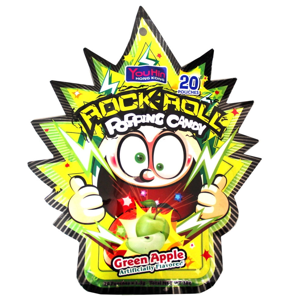 Bala Popping Candy Green Apple Rock Roll 30g