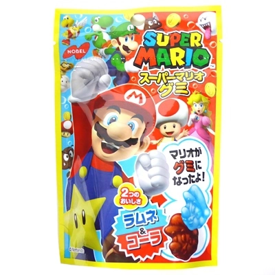 Bala Super Mario Gummi Ramune E Soda 45g