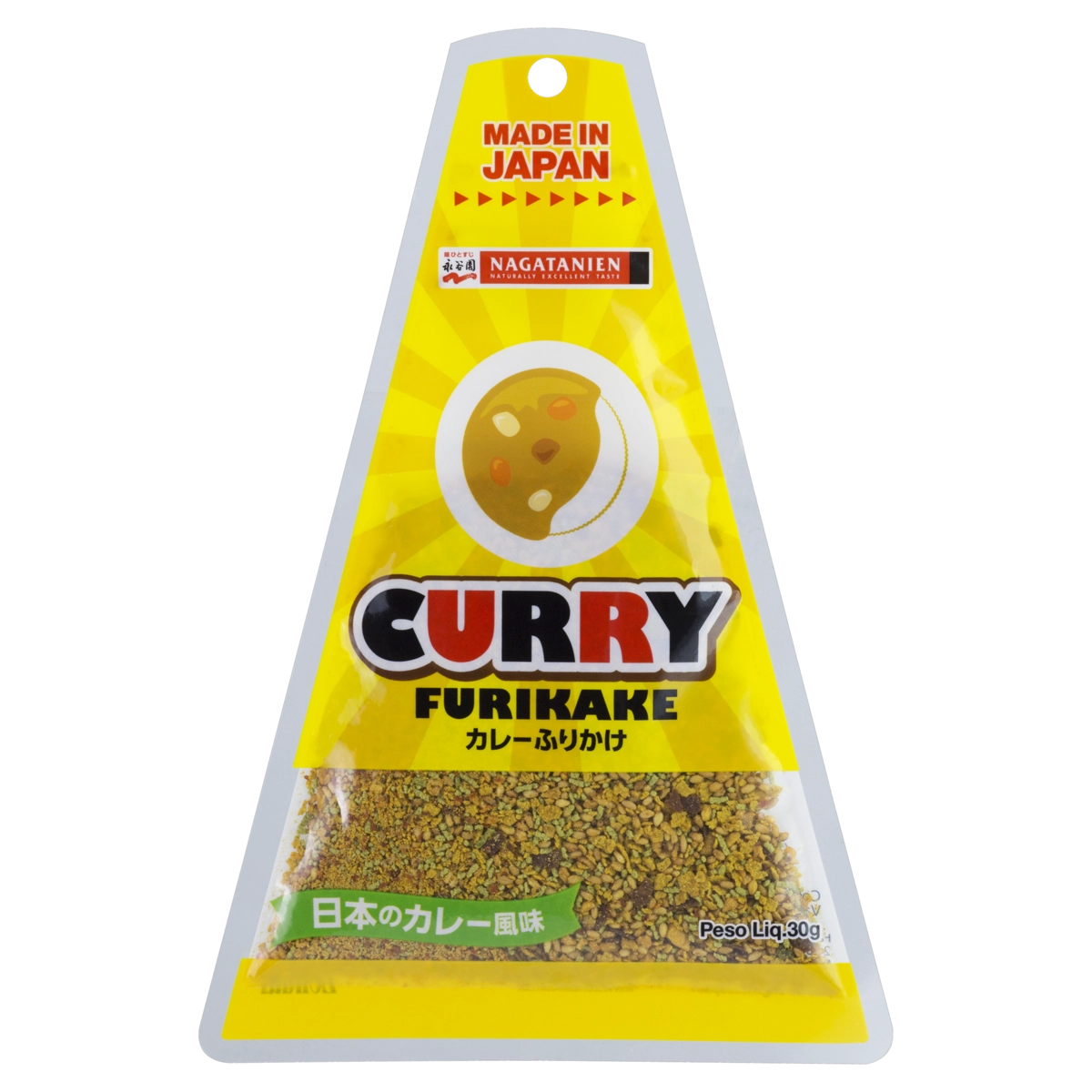 Tempero Para Arroz Furikake Triângulo Curry Nagatanien Pacote 30g