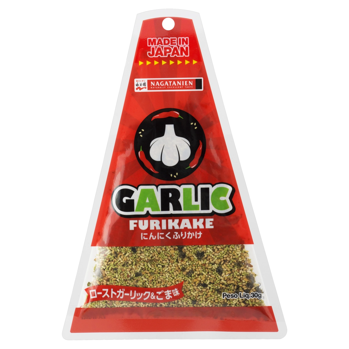 Tempero Para Arroz Furikake Triângulo Alho Nagatanien Pacote 30g