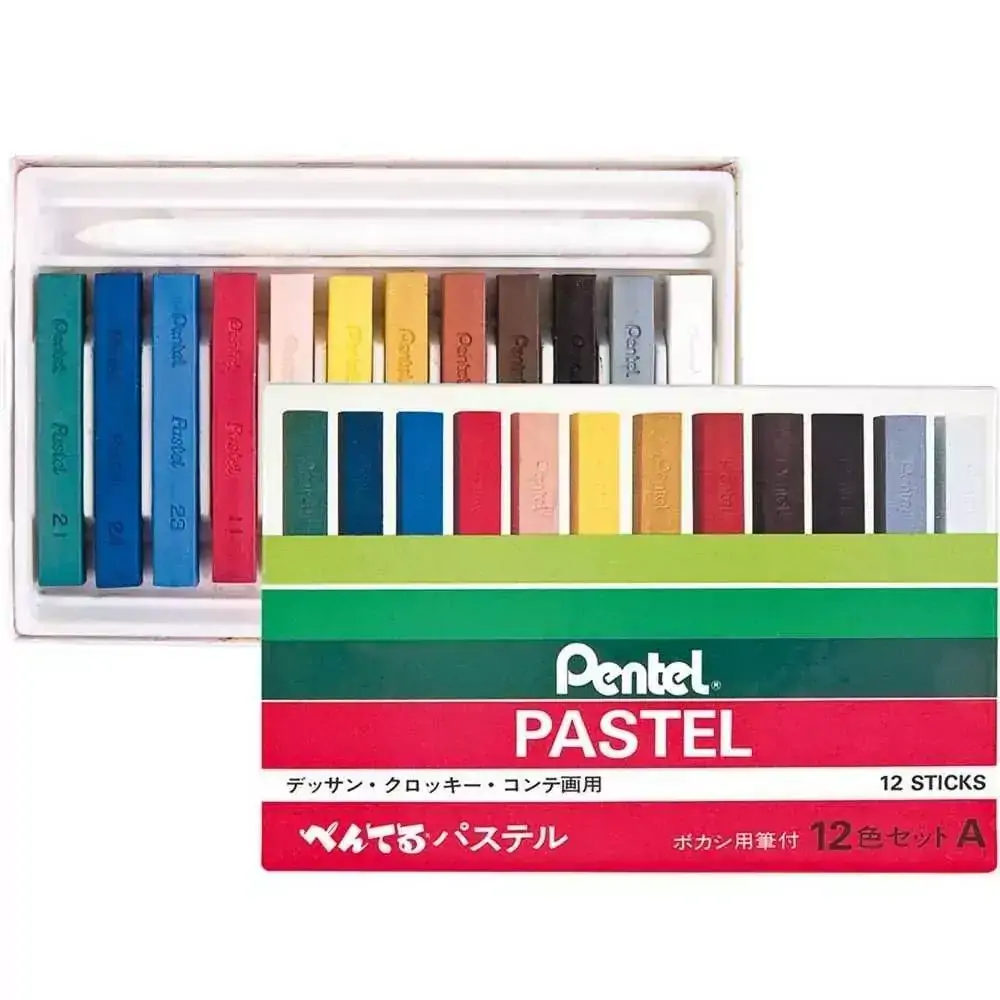 GIZ PASTEL SECO C/12 CORES PENTEL