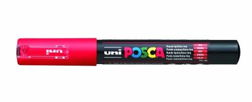 Uni Posca Extra Fine Marker, Red Pc1m.15