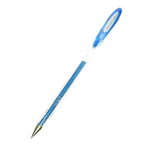 Caneta Gel C/gliter Azul Uniball