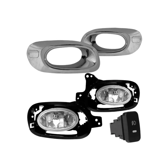 Kit Farol de Neblina HONDA FIT com Moldura Cromado - SUITS STS216HD