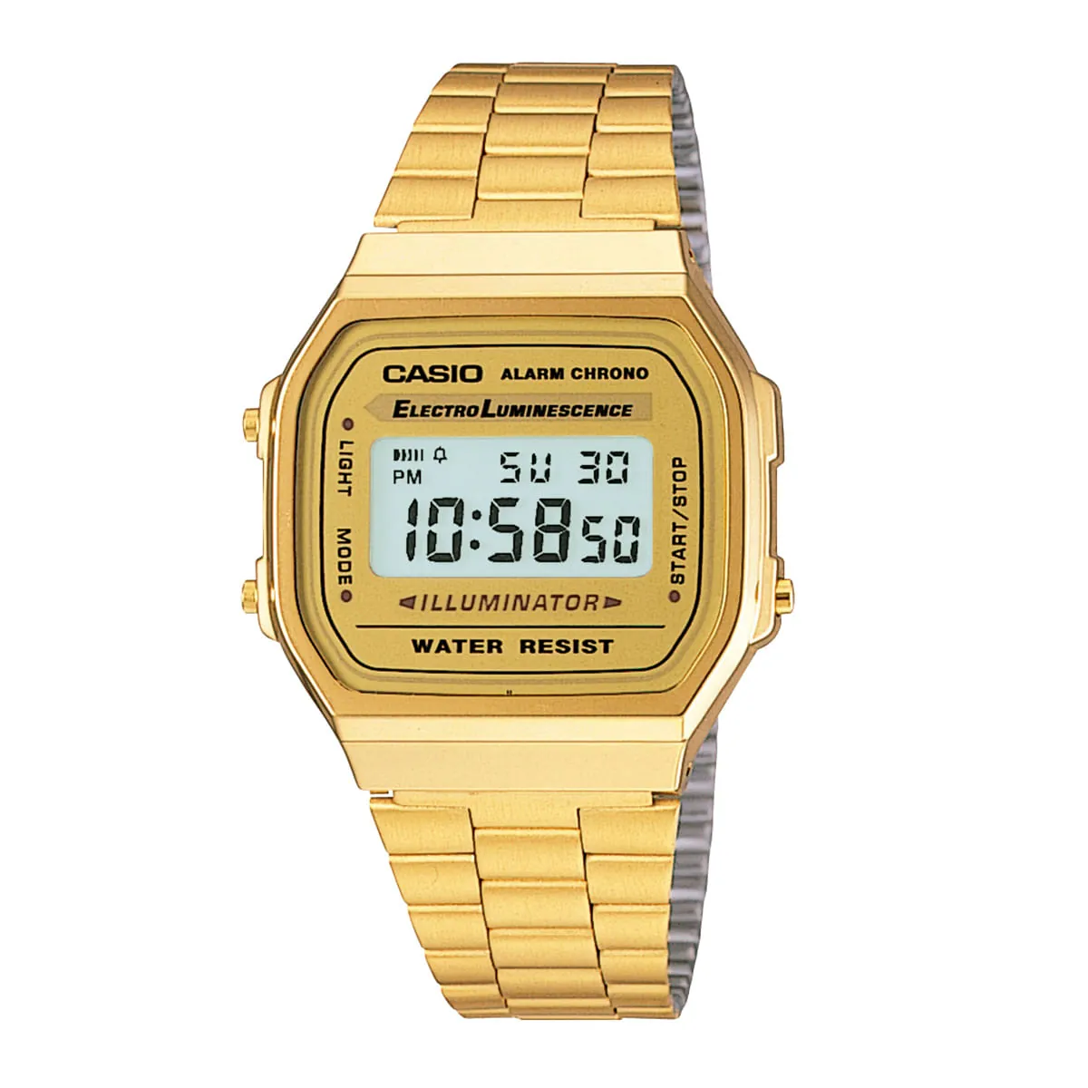Relógio Casio Vintage Unissex Dourado Digital A168WG-9WDF