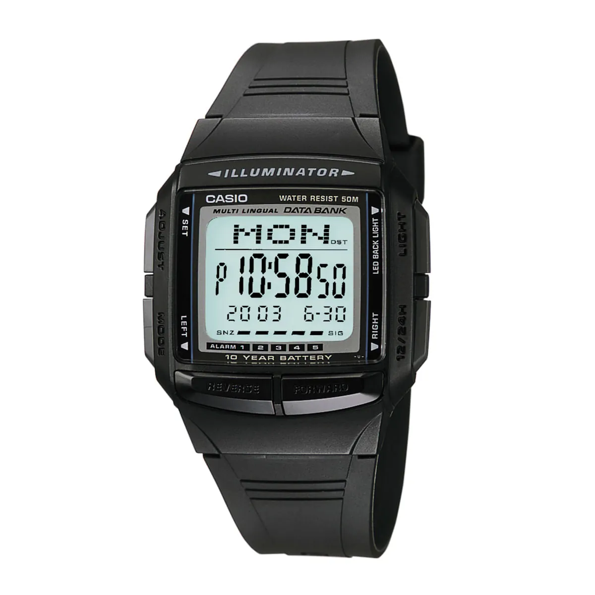 Relógio Casio Vintage Masculino Preto Digital DB-36-1AVDF