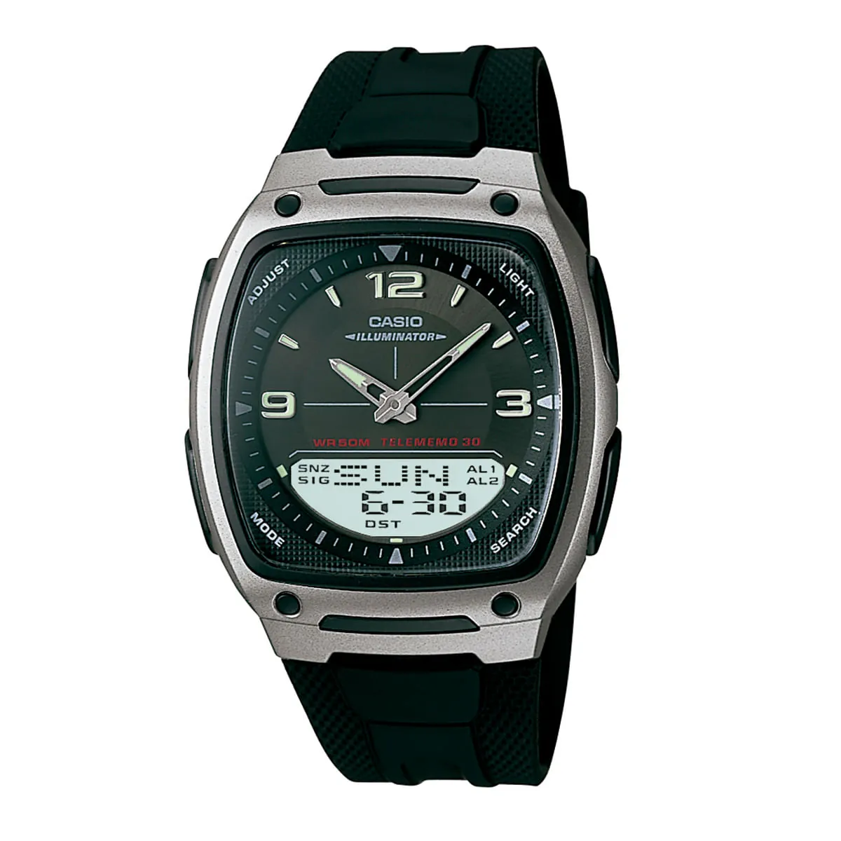 Relógio Casio Masculino Preto Anadigi AW-81-1A1VDF