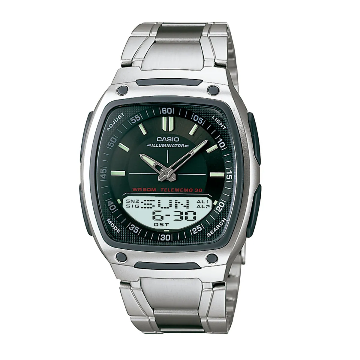 Relógio Casio Masculino Prata Anadigi AW-81D-1AVDF