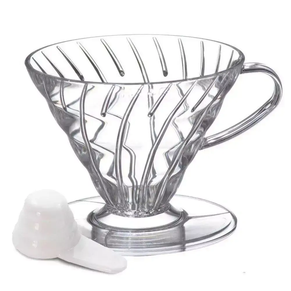 Coador para Café em Acrílico Hario V60 Transparente - Tamanho 02