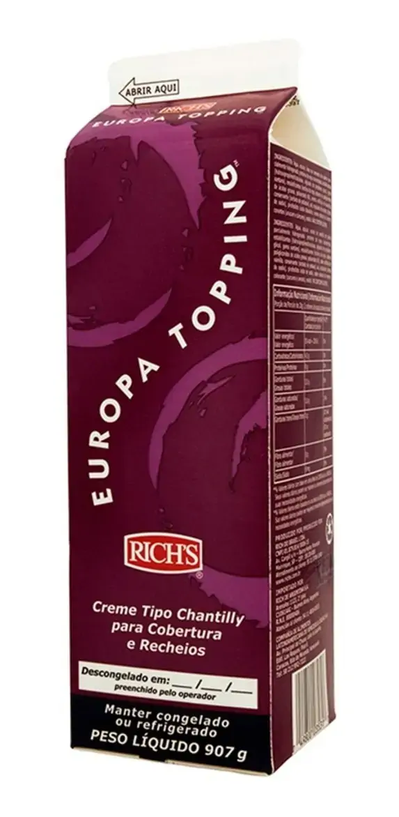Pad.calda Richs Europa Topping 907g