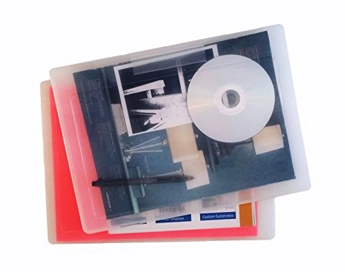 Clear Plastic A4 Paper File Box Document Storage Box Case Organizer 2 Pack Clear