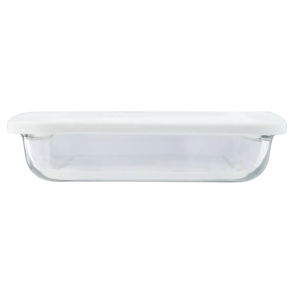 Assadeira Quadrada Com Tampa Branca 1,8l Marinex Média