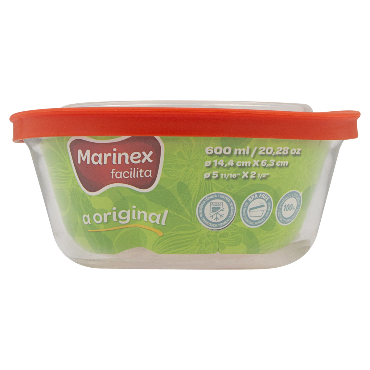 Tigela Com Tampa 600ml Marinex Facilita