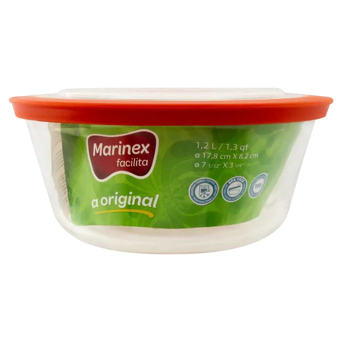 Tigela Com Tampa 1,2l Marinex Facilita