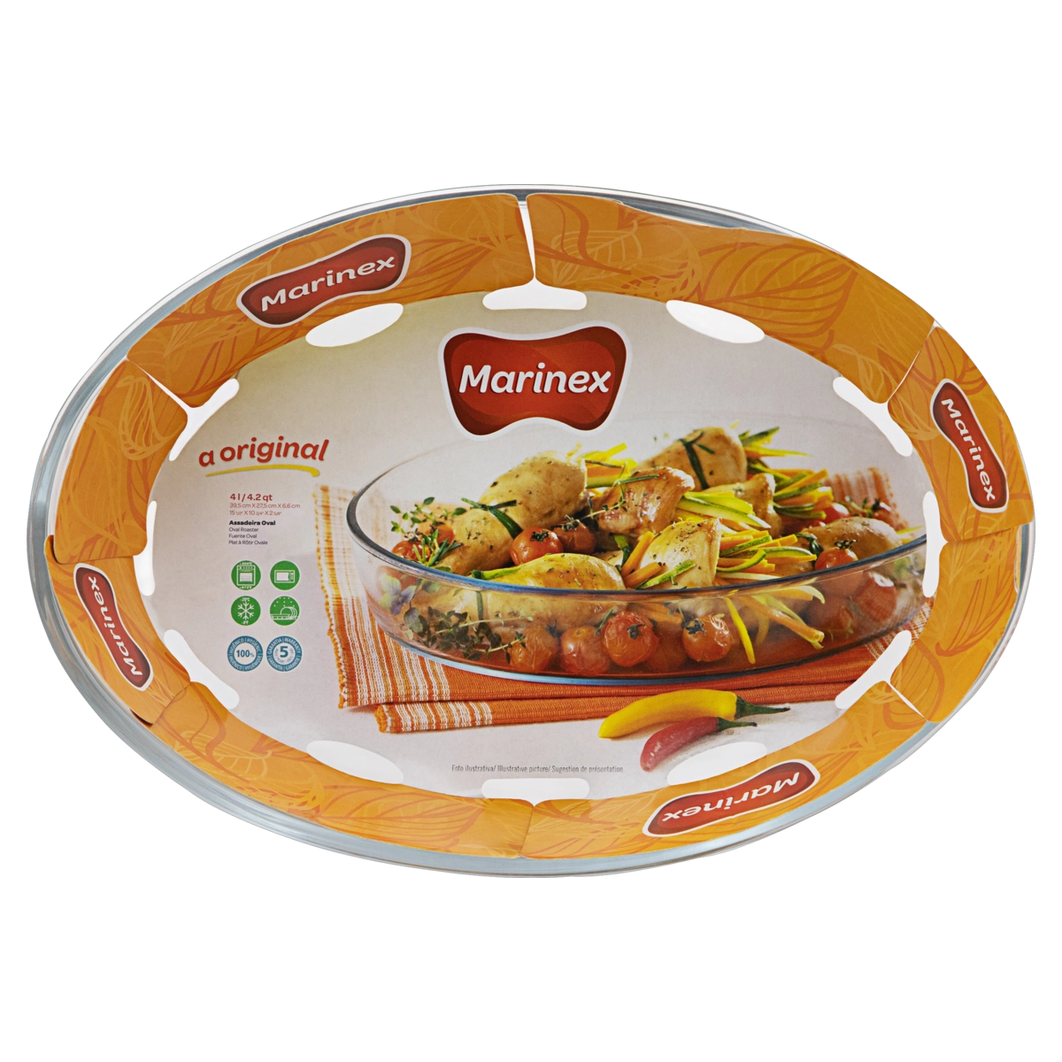 Assadeira Oval 4l Marinex