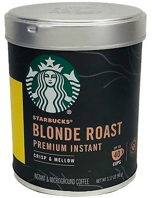 Café Solúvel Blonde Roast Starbucks Premium Instant Lata 90g