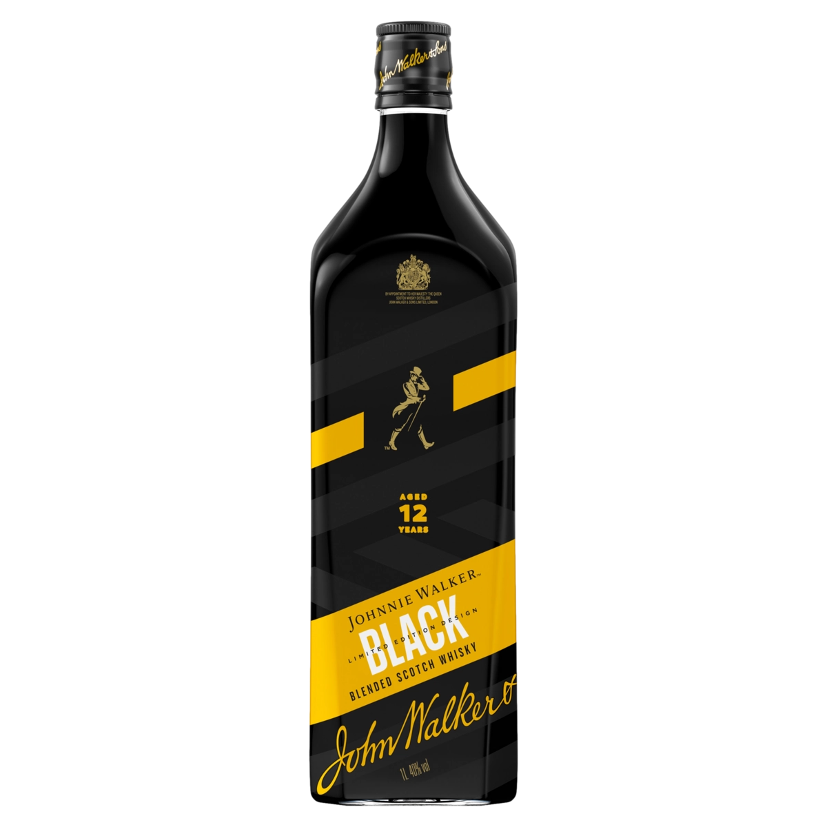 Whisky Escocês Blended Black Label Johnnie Walker Garrafa 1l Edição Limitada