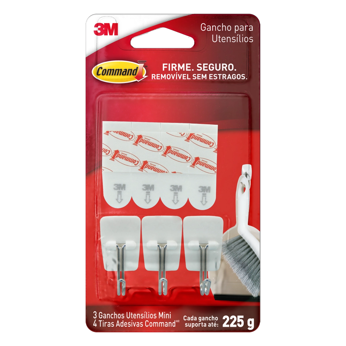 Gancho Para Utensílios Branco 225g Command Mini 3 Unidades