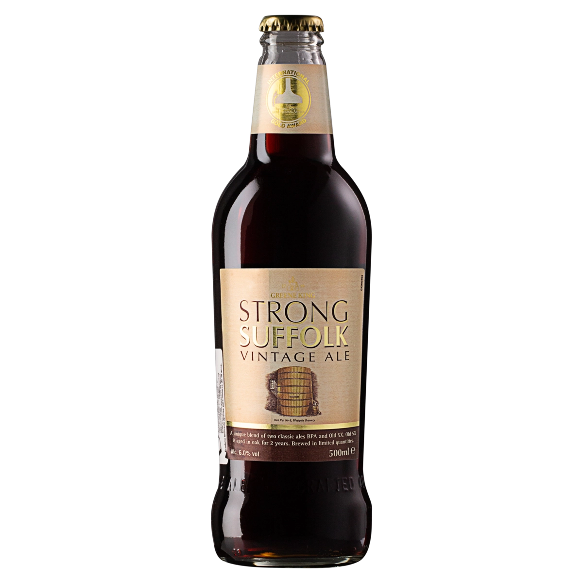Cerveja Vintage Ale Puro Malte Strong Suffolk Greene King Garrafa 500ml