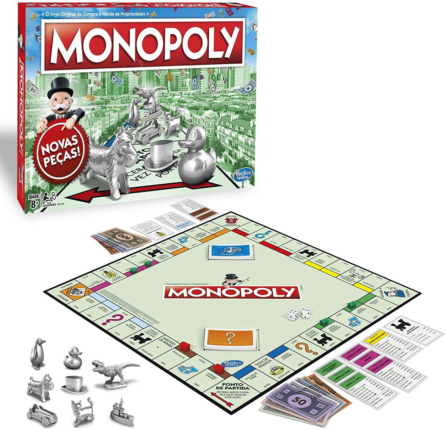 Jogo Monopoly Novos Tokens Hasbro