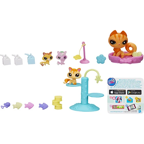 Conjunto Littlest Pet Shop Movimentos Mágico Kittens Hasbro