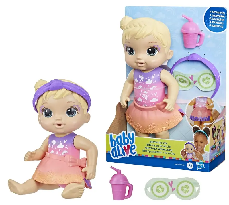 Boneca Articulada Baby Alive Brincando De Spa Loira Hasbro