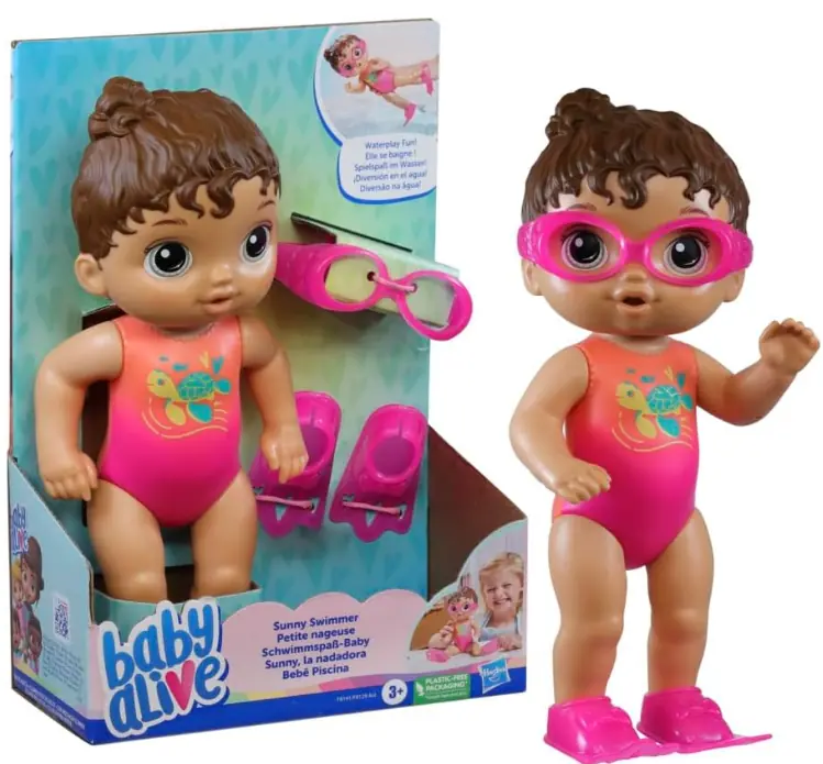 Boneca Baby Alive Aventuras Aqua Morena