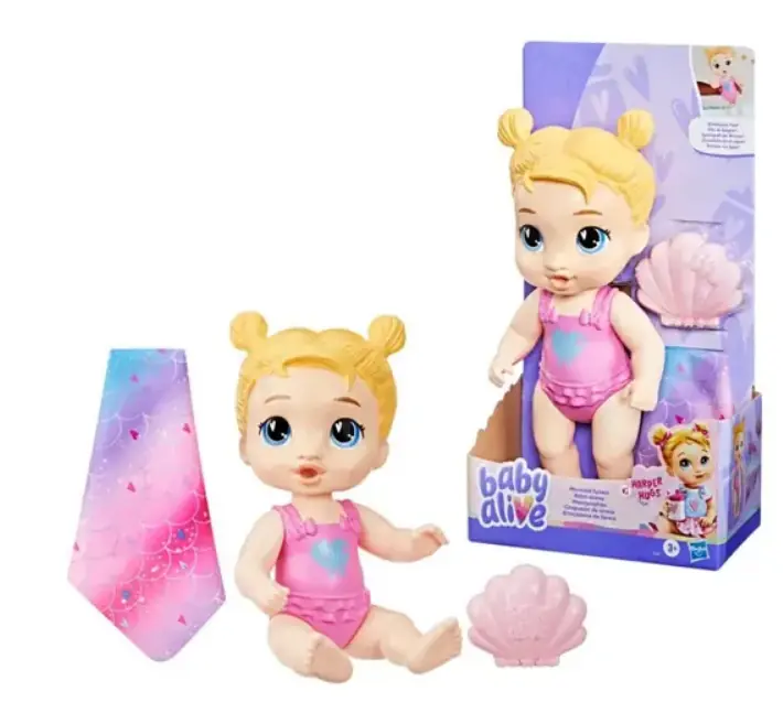 Boneca Com Acessórios Baby Alive Mermaid Splash Harper Hugs