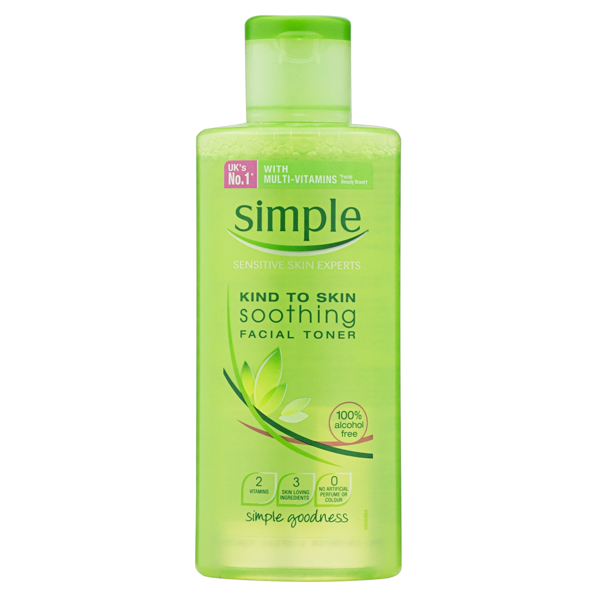 Tônico Sem álcool Facial Suave Simple Frasco 200ml