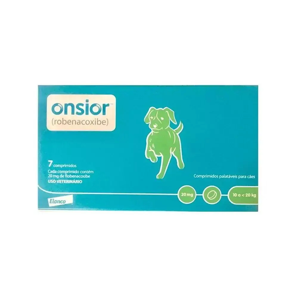 Anti-inflamatório Onsior Elanco 20mg para cães de 10 a 20kg