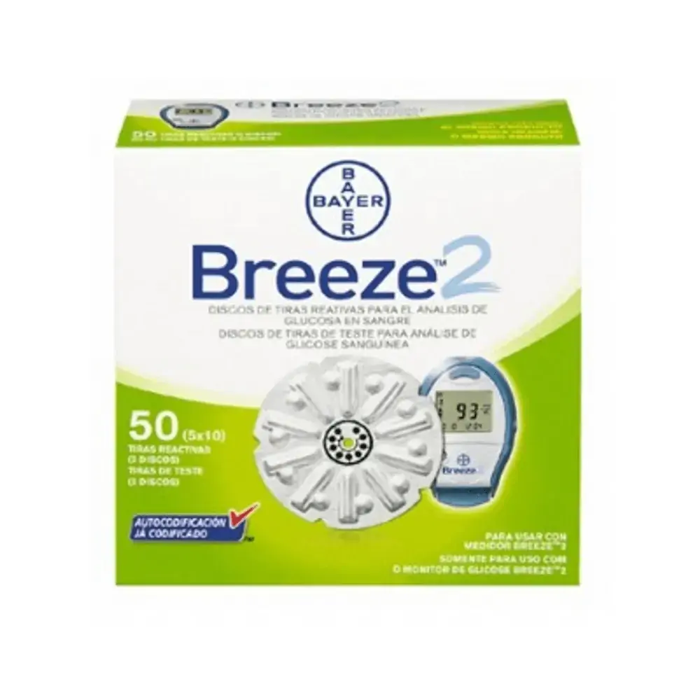 Breeze 2 Tiras Reagente Caixa 50 Unidade.