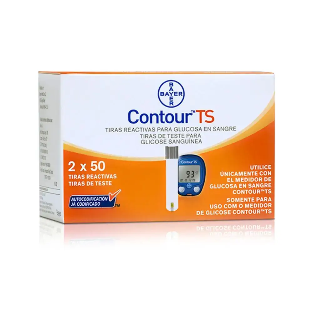 Contour Ts Tiras Reag 100 Unidade.