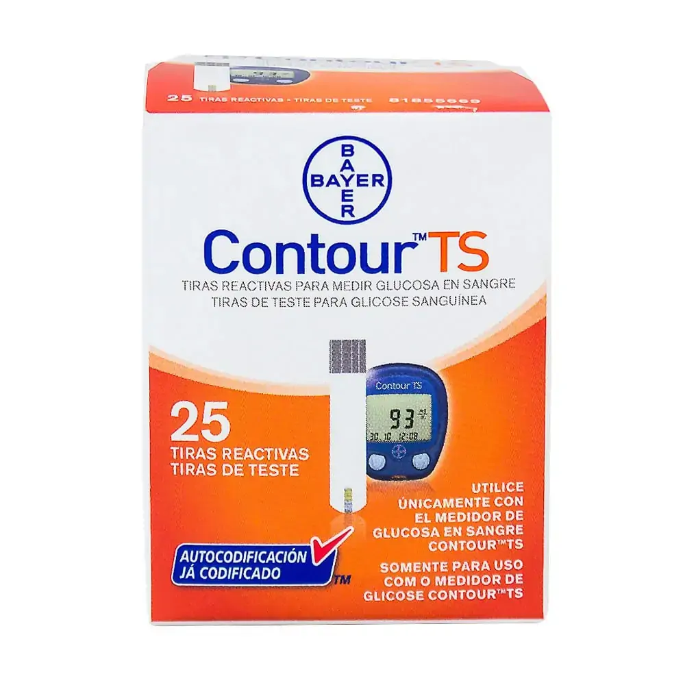 Contour Ts Tiras Reagentes Cx 25 Unidades